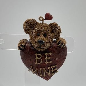 Vintage Resin Boyd's Bears Pin Brooch "Be Mine" Valentine's Day